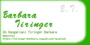 barbara tiringer business card